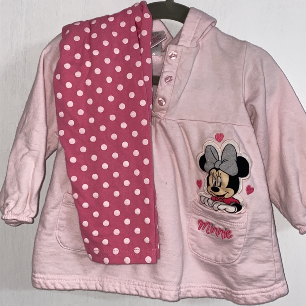 Toddler girl minnie mouse set
